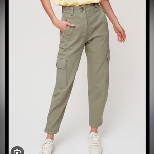 Aritzia Wilfred Free Basil Green Modern Cargo Pants